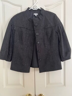 Semantiks Black Textured Short Jacket